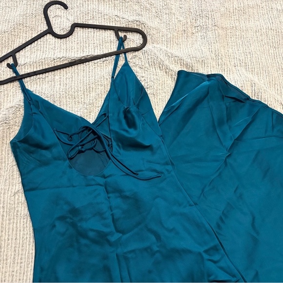 ABERCROMBIE Teal Wedding Guest Dress - Picture 5 of 5